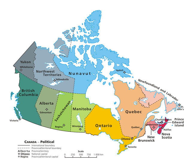 Các bang và lãnh địa tại Canada