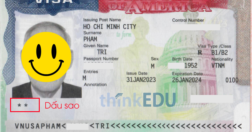 Dấu sao trên visa Mỹ có ý nghĩa gì? Ảnh hưởng đến nhập cảnh Mỹ không?